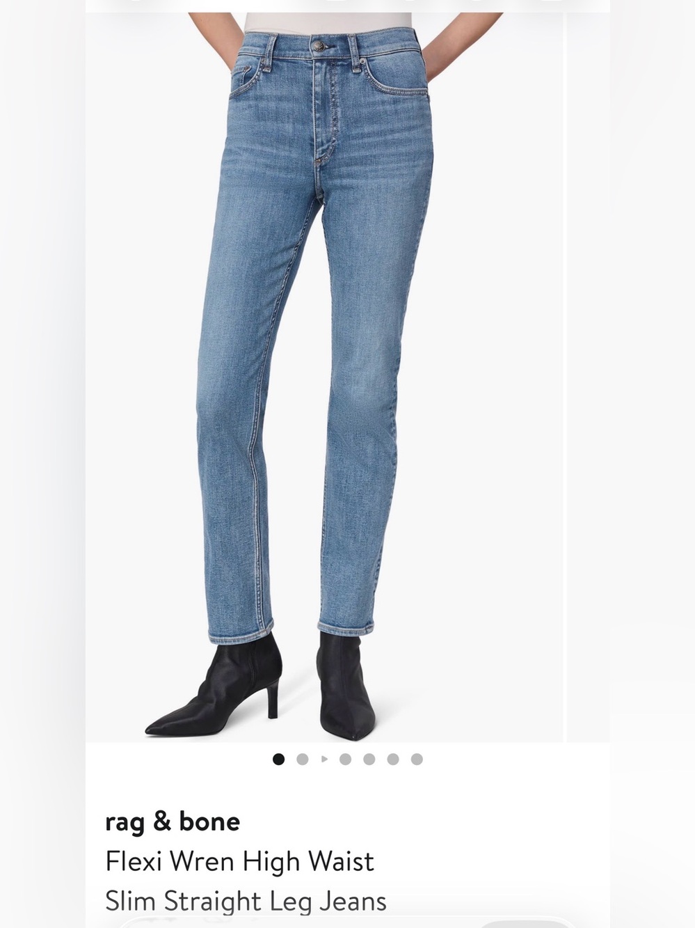 rag & bone Flexi Wren High Waist Slim Straight Leg Jeans